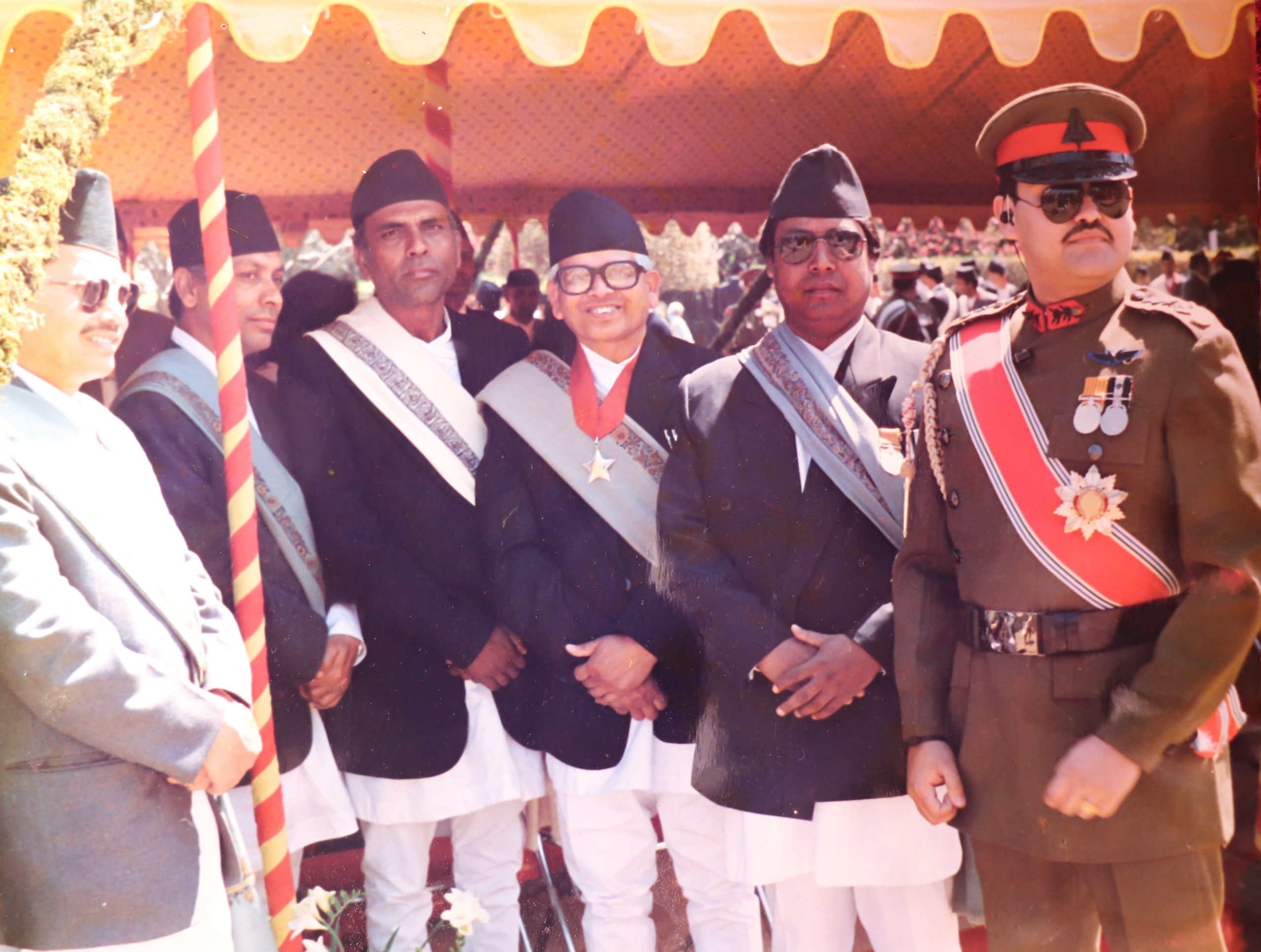 Purna Nepali with Crown Prince Dependra Bikram Shah Dev